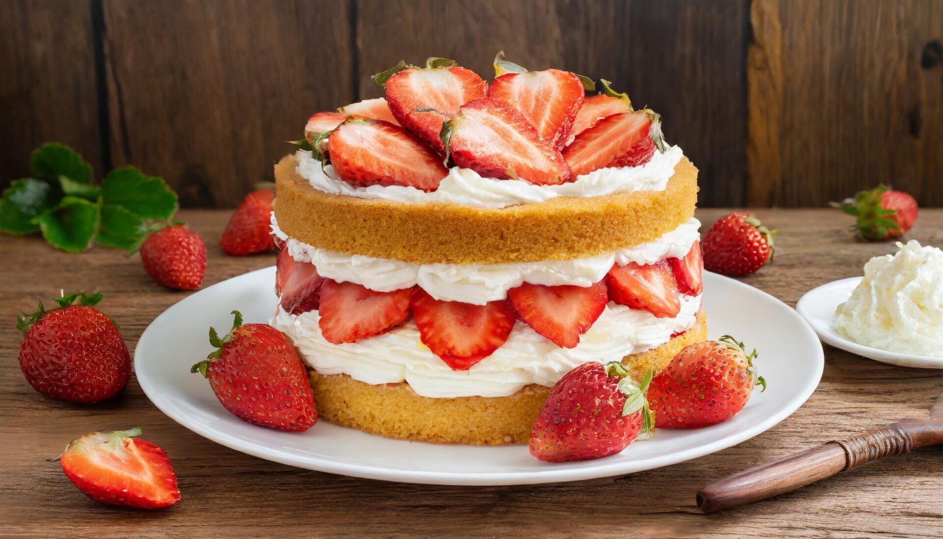 Classic Strawberry Layer Cake Light And Creamy Strawberry Cake With