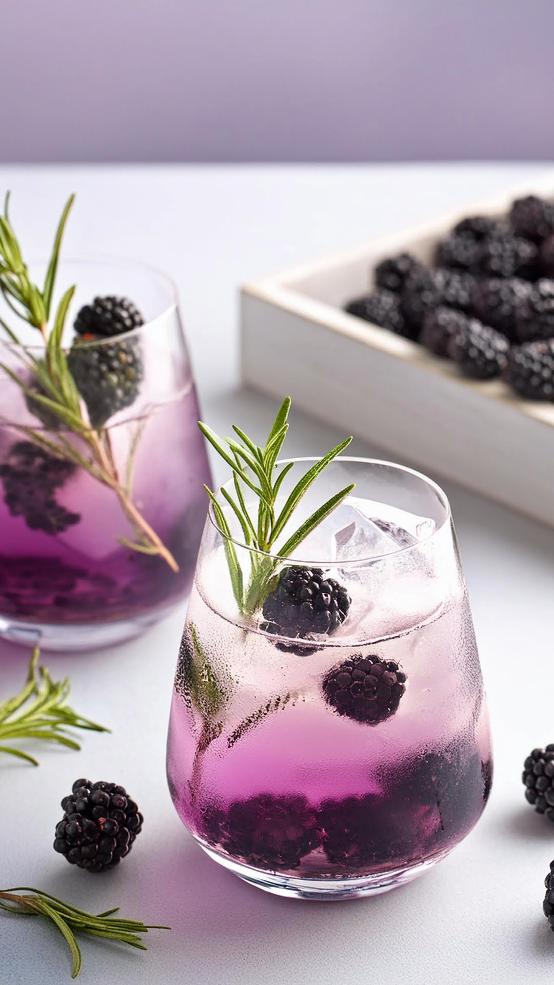 Rosemary Blackberry Bramble Refreshing Gin Cocktail With Sweet Blackberries And Aromatic 1618